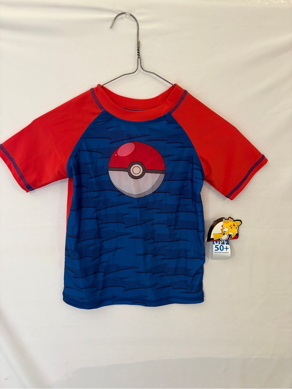 Pokemon Boys Blue & Red Poké Ball Rashguard Top